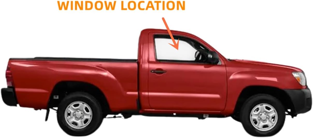Passenger/Right Side Door Window Glass Replacement For Toyota Tacoma Pickup 2 Door Standard Cab 2005-2014