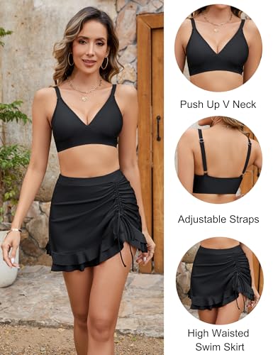 Image of Blooming Jelly Women's High Waisted Bikini Sets Tummy Control Bathing Suit Two Piece Swim Suit 2026 Retro Swimsuit