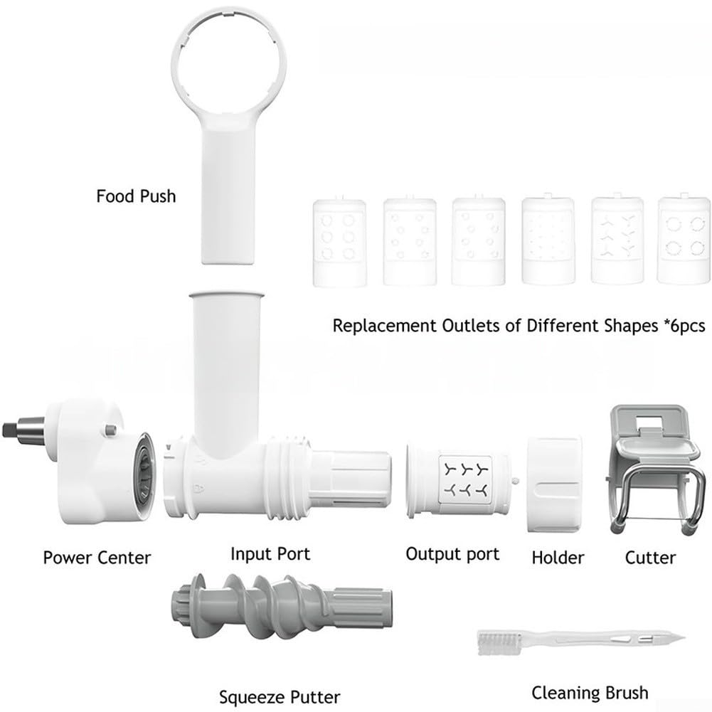 Set di rulli in plastica per impastatrice, colore: bianco