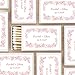 Hand Drawn Wedding Matches, Personalized Matches for Wedding Favors - Custom Wedding Matches, Mediterranean Floral (Set of 50 Matchboxes) (White Box)