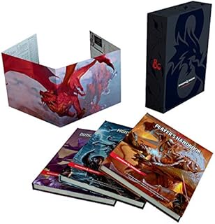 Dungeons & Dragons Core Rulebooks Gift Set (Special Foil Covers Edition with Slipcase, Player's Handbook, Dungeon Master's Guide, Monster Manual, DM Screen)