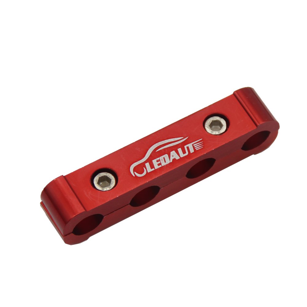 LEDAUT 12pc Spark Plug Wire Separator Divider 8mm 9mm 10mm For Racing Car (Red)