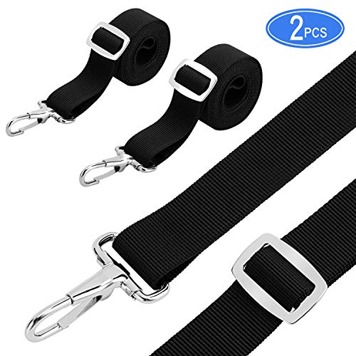 Kohree Bimini Boat Top Straps Adjustable with Snap Hooks & Loops, 28“~60” Marine Awning Webbing Straps, Stainless Steel Boat Hardware, 2 Pcs