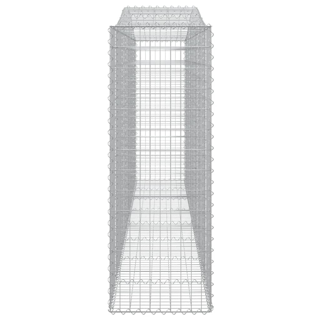 Cestas de gaviones con arco alto, 20 unidades, 400 x 50 x 140/160 cm, de hierro galvanizado, para barreras de jardín y protección visual, como pared decorativa de aislamiento acústico con