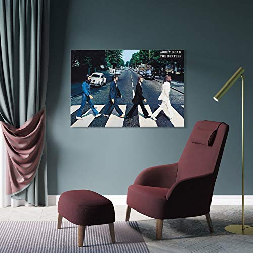 LIULANG Poster Beatles Abbey Road – Impression sur toile – Décoration moderne pour chambre familiale – 40 x 60 cm - Les Beatles, Paul McCartney, John Lennon, RIngo Starr, George Harrison LIULANG Poster Beatles Abbey Road - Impression sur toile - Décoration moderne pour chambre familiale - 40 x 60 cm – Image 5