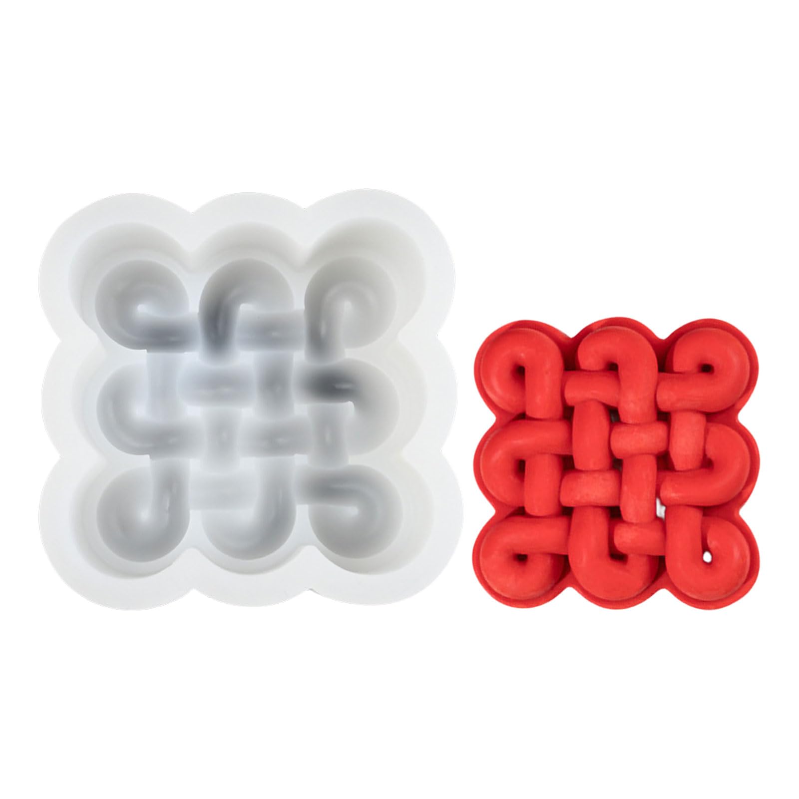 Kalttoy Mousses Cake Decorating Molds Silicone Molds Chinese Knot Shape Chocolate Holiday Dessert Cake Baking Tool Nonstick Mousses Mold Kitchen Baking Supplies