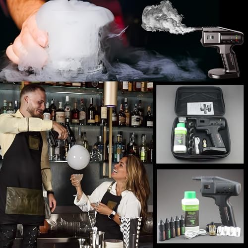 Pistolet do palenia ręczny wędzony pistolet bąbelkowy zestaw do palenia koktajli generator zimnego dymu do napojów molekularny rozpylacz wody - 5 szt. olejek eteryczny zapach mięty