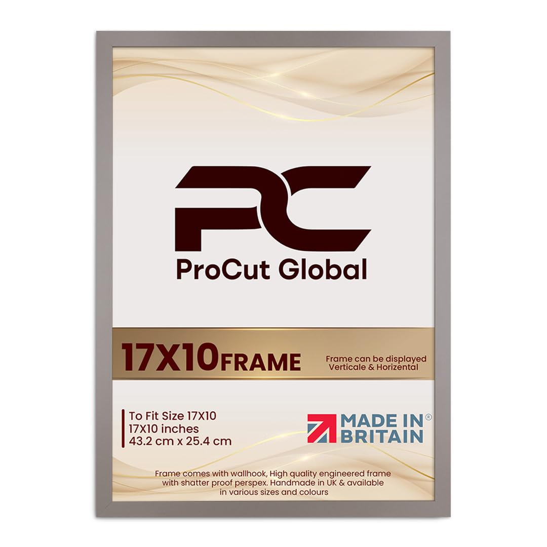 Procut Global 17X10 Rose Gold Picture Frames - Modern Wooden Photo Frame with Shatterproof Perspex for Wall or Tabletop - Perfect for Posters, Certificates, Prints - Sizes & Colors Available