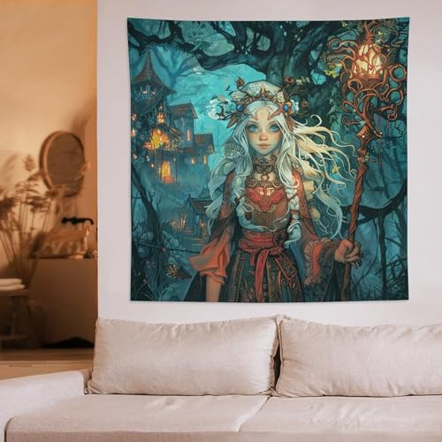 Tapisserie murale esthétique de cheveux blancs poster grand format pour chambre - 5