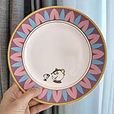 Material: cerámica ertong-beiziop-01 La Bella y la Bestia Juego de té Plato de cerámica Platos Platos Sra. Potts Chip Tetera Taza Café Encantador de Porcelana Creativo