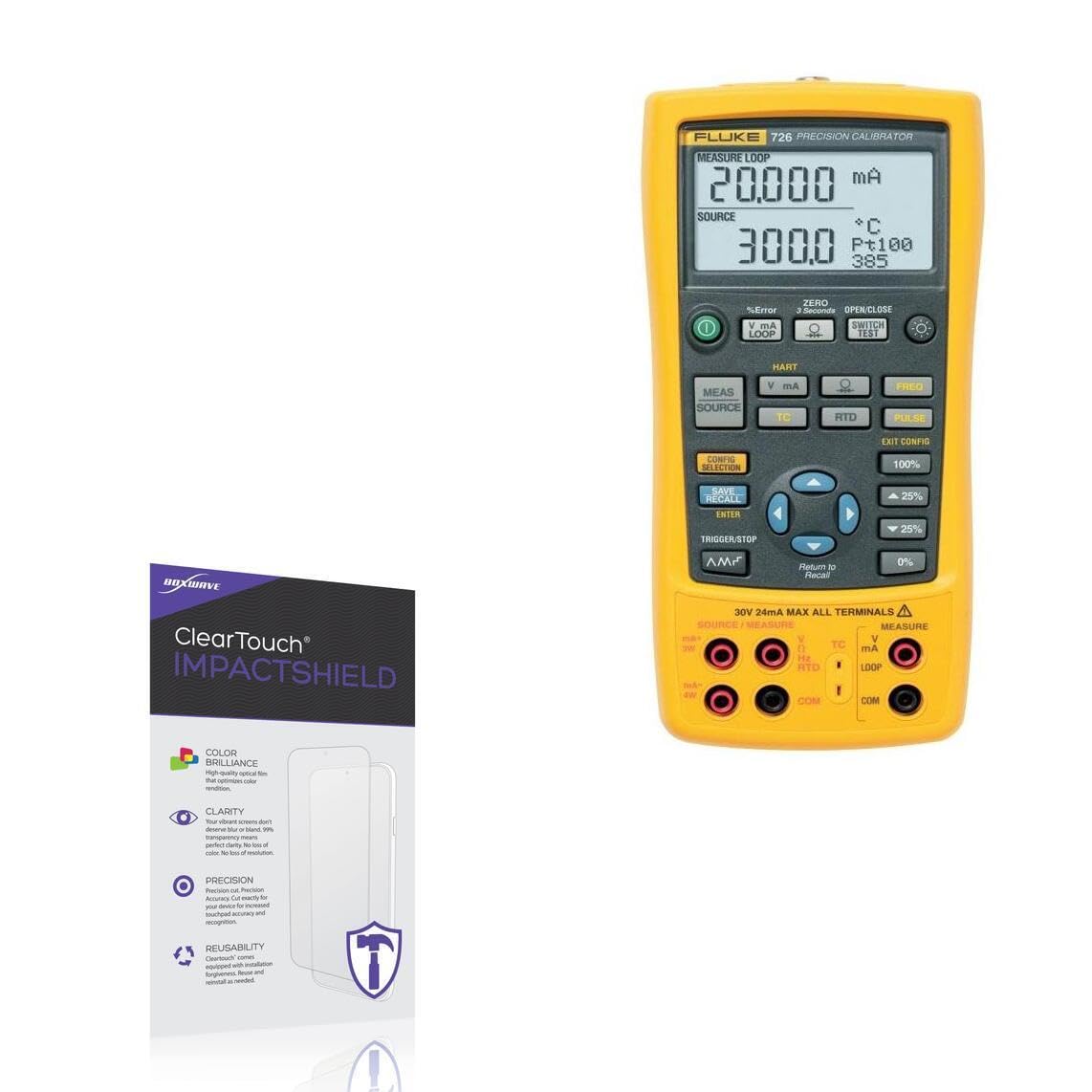 BoxWave Screen Protector Compatible with Fluke 726 - ClearTouch ImpactShield (2-Pack), Impenetrable Screen Protector Flexible Film