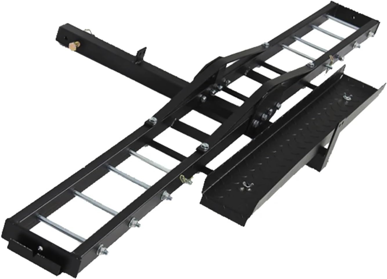 HqnMulti-Function Steel Motorcycle Hitch Heavy Duty Bike Hauler Hitch Mount Rack