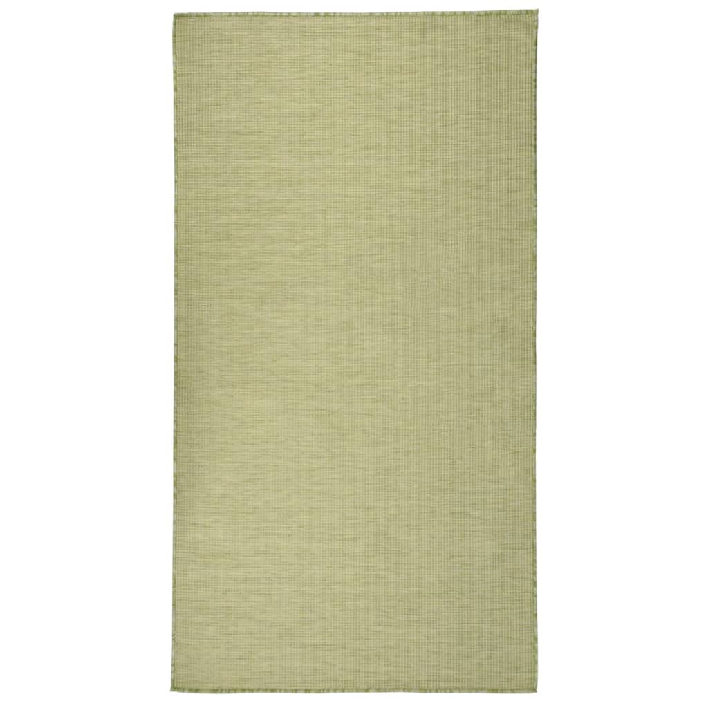 Tappeto per esterni a tessuto piatto, 80 x 150 cm, verde, resistente in polipropilene, per terrazze e giardini, reversibile, facile da pulire, per interni ed esterni