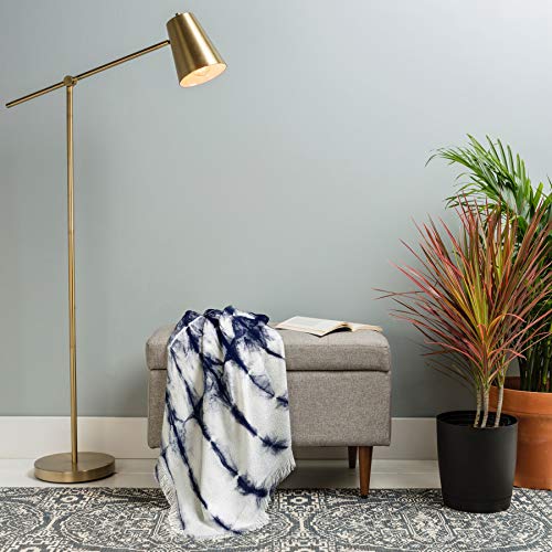 Deny Designs Little Arrow Design Co Shibori Tie Dye Woven Throw Blanket, 50X60, Blue #TOP1
