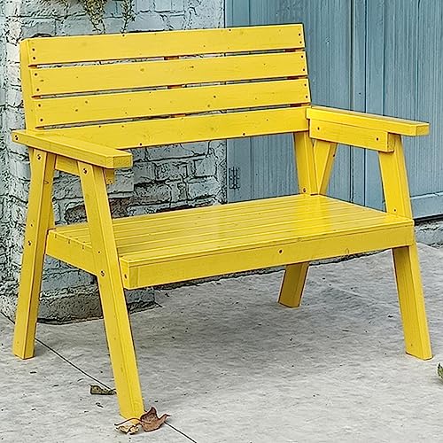 Banc d'extérieur en bois de pin massif imprégné au design rustique et finitions durables