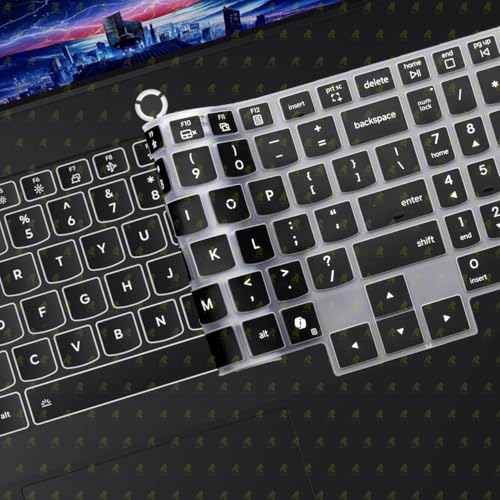 Image of RAYA Silicone Keyboard Skin Cover for 2026 Lenovo Legion Pro 5 & Legion Pro 7 16inch Laptops (Black)