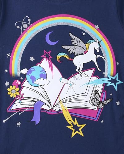 Image of The Children's Place Girls' Unicorns,Butterfly Short Sleeve Graphic T-Shirts,3 Pack