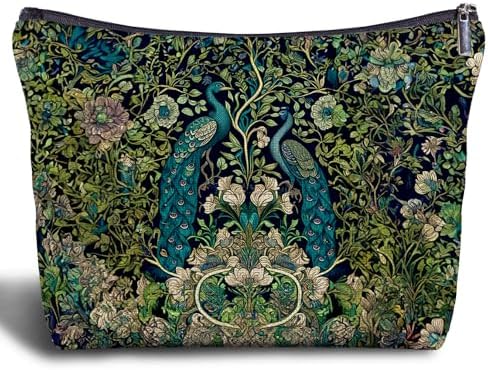 Peacock Makeup Bag for Women - Peacock Gifts for Women Peacock Lovers, Peacock Small Cosmetic Bag for Purse, Cosmetic Bag Aesthetics, Animal Lover Gifts