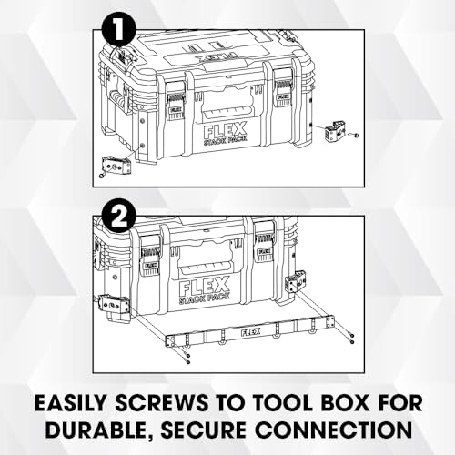 Image of FLEX STACK PACK Storage System Front Tool Rack Rail - FS1603 (Pack of 2)