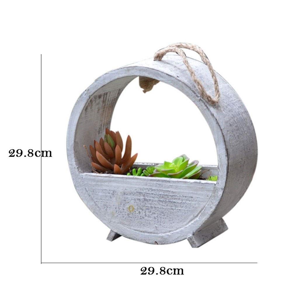 Pflanzenständer Antiker Blumenständer Gartendekoration Hängender Blumentopf (rund) Pflanzenregal (Size : M)