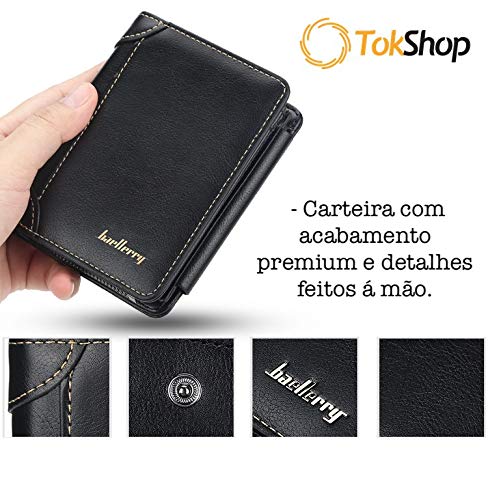 Carteira Masculina Vertical Premium + Porta Níquel com Zíper
