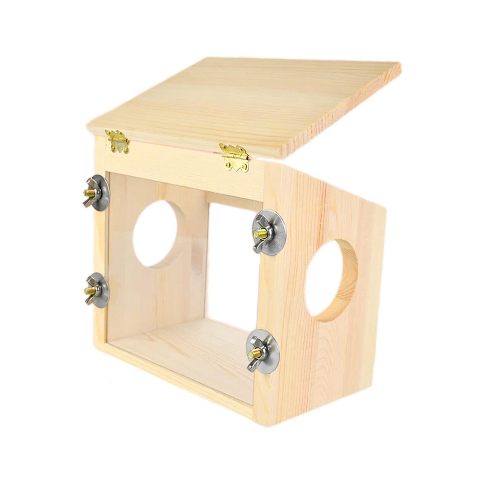 Kioalxz Unique Wooden Small Animal House Allows For Convenient Observation While Offering Safe Cozy Hideout For Dwarf Hamsters And Mice Rats Habitat Decor For