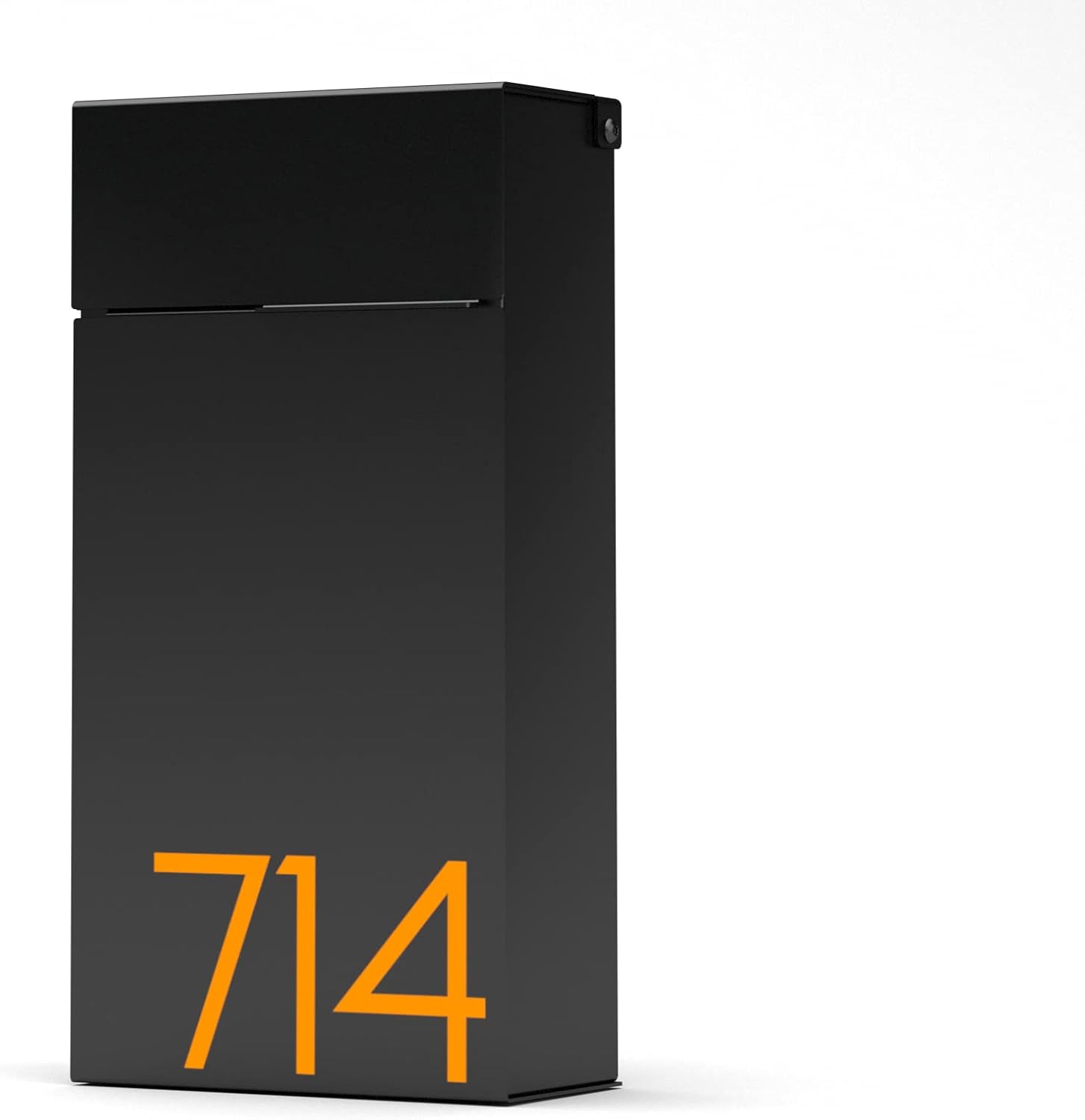 City Personalized, Vsons Modern Design Mailbox, Black Powder Coated, Wall-Mount Mailbox Vsons Design