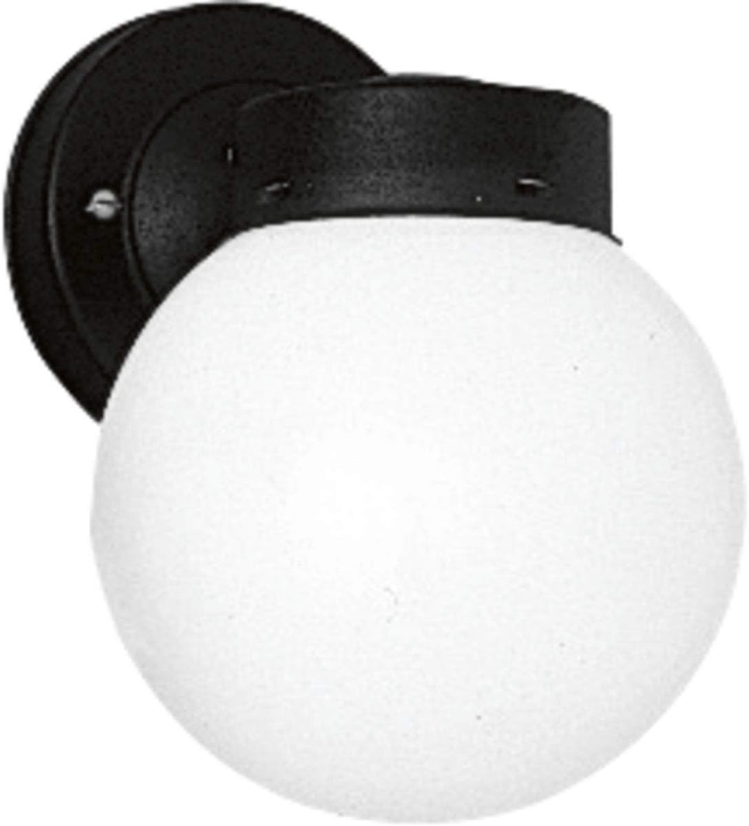 Progress Lighting 1-Light Glass Traditional Outdoor Wall Light Textured, Outdoor, P5604-31, Textured Black