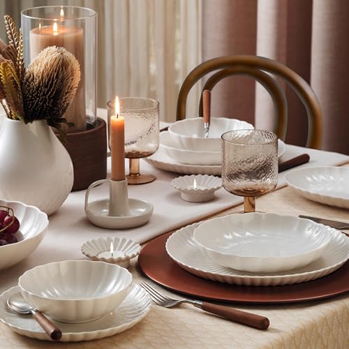 Kutahya Porselen Bone Luz Geschirrset 27-teilig – Tafelservice für...