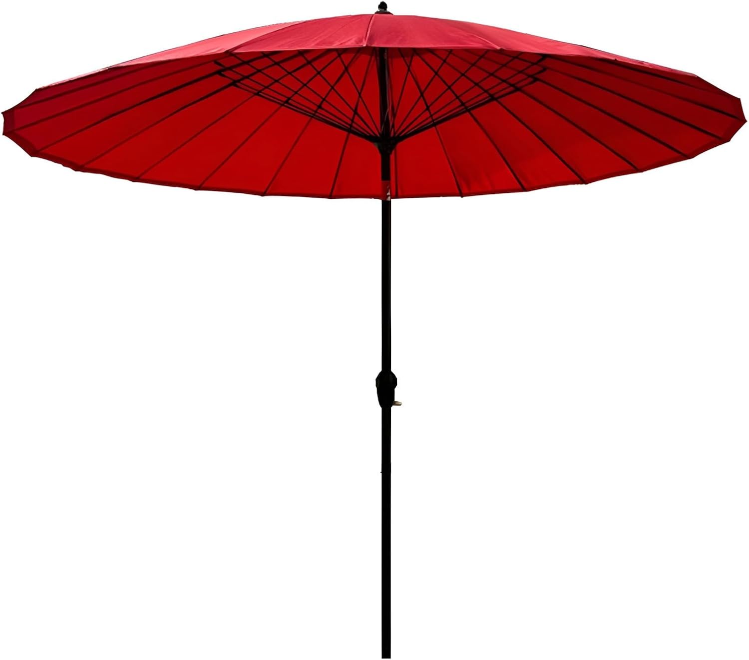 250cm/8ft Shanghai Garden Parasol, Vintage Patio Table Umbrella with Push Button Tilt/Crank, UV Protection Outdoor Sun Shade for Backyard, Deck(Yellow)