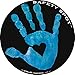 Safety Spot Magnet - Kids Handprint for Car Parking Lot Safety - Black Background (Blue)