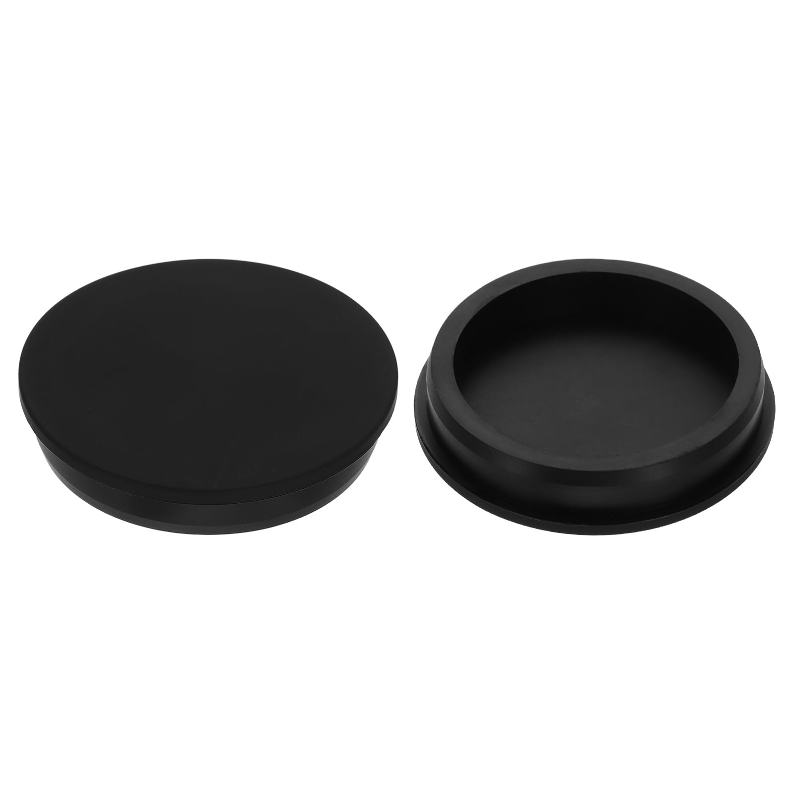 sourcing map 2Pcs Silicone Hole Plug, Waterproof Round Rubber Stopper Sealing Plugs Tube Pipe End Caps Fit 75mm/2.95" Hole for Bathtub Bottle, Black