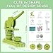 Button Maker Machine 58mm (2.25 in) Installation-Free, DIY Button Pin Maker Machine, Button Badge Press Machine with Free 50pcs Button Maker-Green