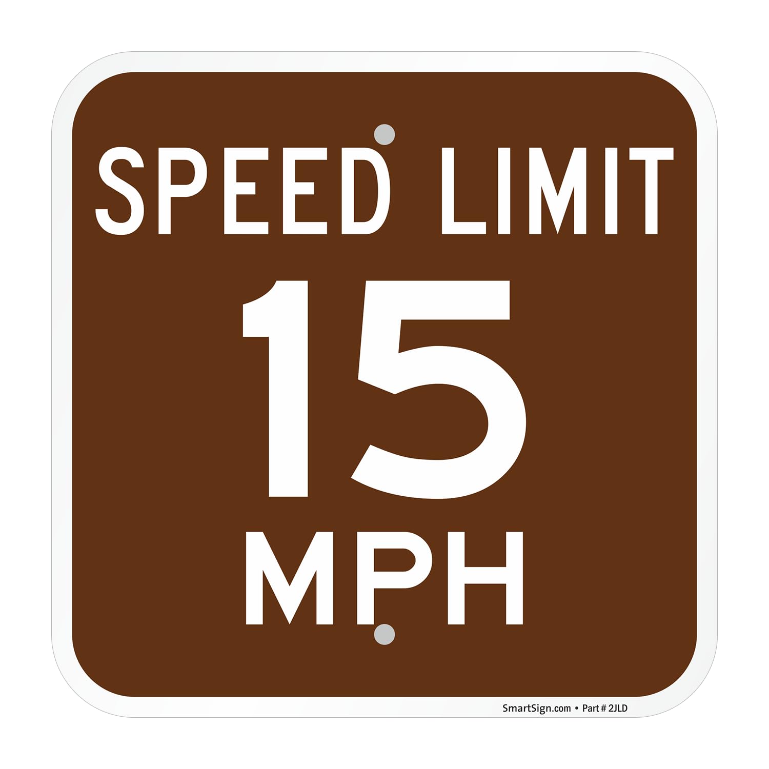 SmartSign Speed Limit 15 MPH Sign Campground Road Safety Sign, 12