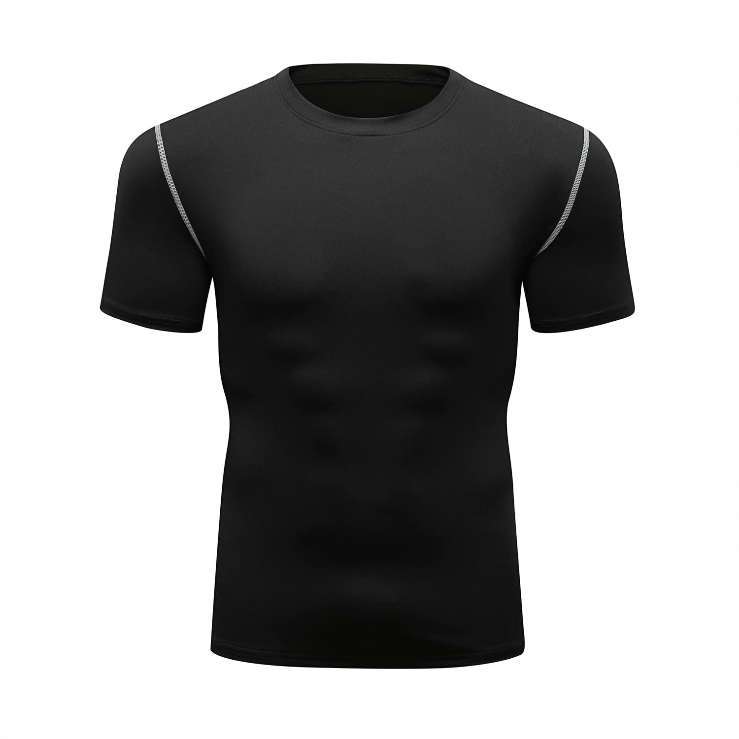 Red Plume Men's Compression Armor Fitness Shirt Sport Running Short Sleeve (M, Style 8)