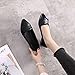 Jamron Mujer Puntiagudo Cuadros Zapatos de Tacón Cuero Suela Blanda Ballerinas Negro SN602C046 EU38 Imagen de Jamron Mujer Puntiagudo Cuadros Zapatos de Tacón Cuero Suela Blanda Ballerinas Negro SN602C046 EU38