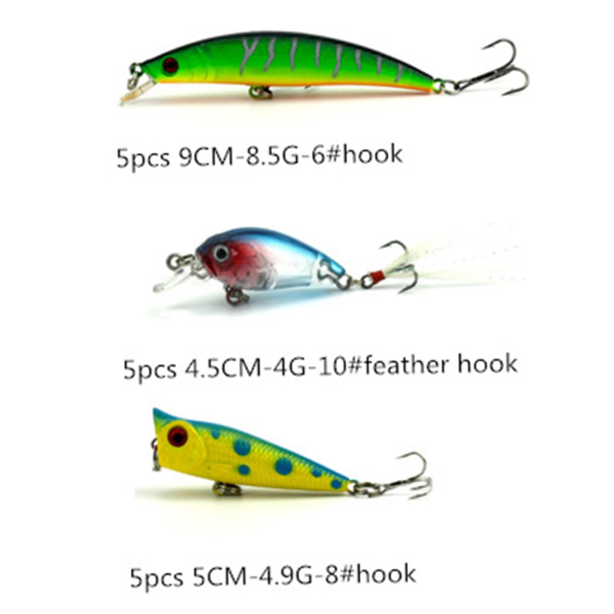 Leurres de Pêche en Métal Forme Poisson 6 Spécifications 30 Ambiance Noël