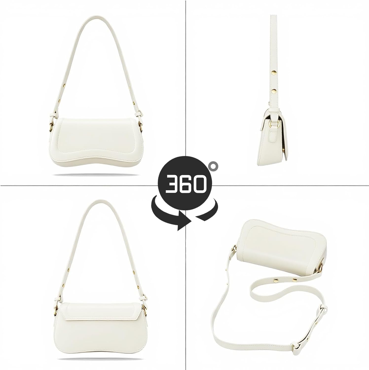 Zengmei Shoulder bag, Designer Bag, Saddle Purse for Women Female Girl