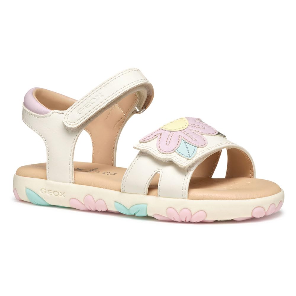 Geox Girls White Kids Sandals, 32 Eu, Sandals For Kids