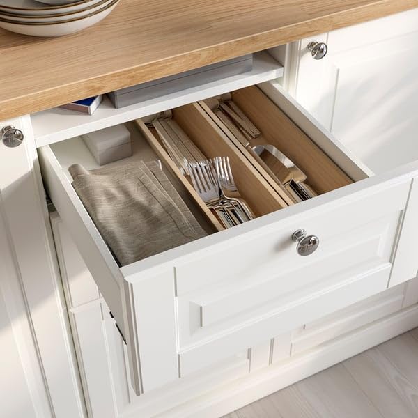 ÖNNERUP Angolo cottura, bianco sporco, 130x64x219 cm
