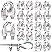 Idota 20 Stck Drahtseilklemme 5mm, Edelstahl Seilklemme fr Stahlseil Stahlkabel Stahldraht Fixiert, passend fr  5 mm DrahtM5