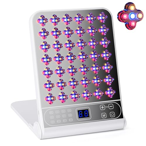 Zrwuldu Infraroodlamp, rode lichtlamp, 4 golflengtes, rode lichtlampen met timer, 210 leds, rood licht, 12 modi, infraroodlichtlamp (lamp produceert geen warmte)