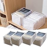 Kleiderschrank Kleider-organizer - 4 Stück Schrank-organizer Und Aufbewahrungskörbe, Faltbar, Waschbar, Tragbar, Platzsparend, Kleidungs-aufbewahrungsbehälter, (groß)