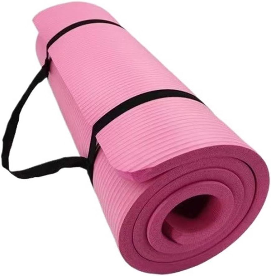 Sport Sling Shoulder Carry Exercise Yoga Mat Band Adjustable Stretch Carrying Home Gym Fitness Equipment(Pink,8mm)