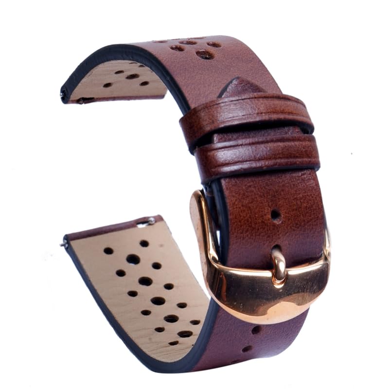 Image of Quick Release Watch Band 22mm 20mm IBIZA BROWN Italian Genuine Leather Watch Strap for Samsung Galaxy Watch | Huawei Watch | Fossil Watch | Amazfit Watch | Oneplus Watch | Pebble Watch | Seiko Watch | Casio Watch | Citizen Watch | Emporio Armani | Armani Exchange| Guess Watch