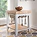 HomeStock Farmhouse Fresh Square Kitchen Island with Butcher Block Top, 30