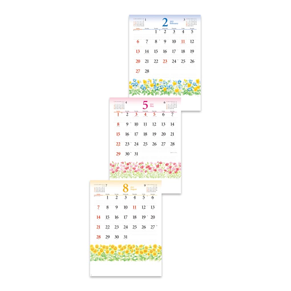 Amazon.co.jp: Shinnon Calendar 2022 Wall Hanging Flower Wall