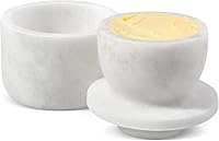 Koville Namib Fantasy Marble Butter Keeper - Handmade Butter Dish for Countertop, Keeps Butter Fresh & Spreadable