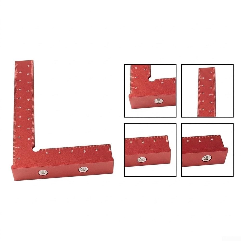 Escuadra Magnética de Aluminio, Base Antideslizante, 100mm