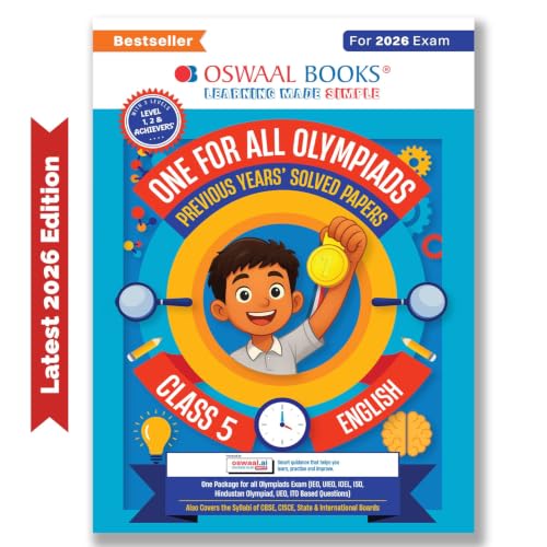Oswaal One For All Olympiads Class 5 English Prep-Guide Book | Chapter-wise Previous Years' Solved Papers | Questions for SOF IEO & Other Olympiad Exams 2026 | With Sample Practice Papers & Oswaal.AI